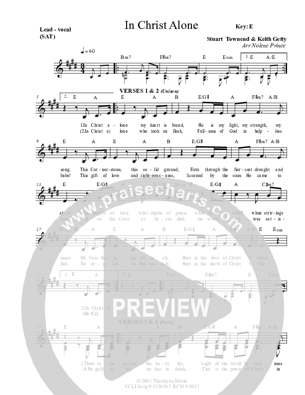 In Christ Alone Lead & Piano (Dennis Prince / Nolene Prince)