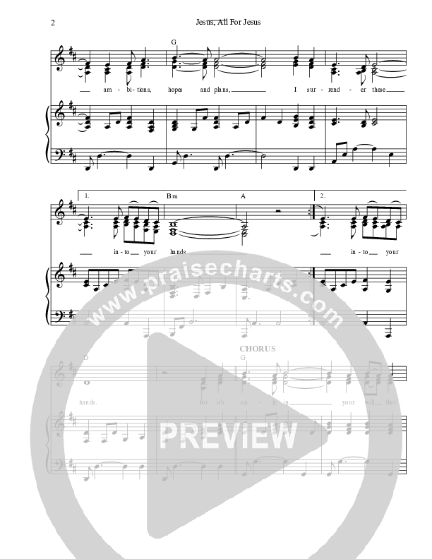 Jesus All For Jesus Lead & Piano (Dennis Prince / Nolene Prince)