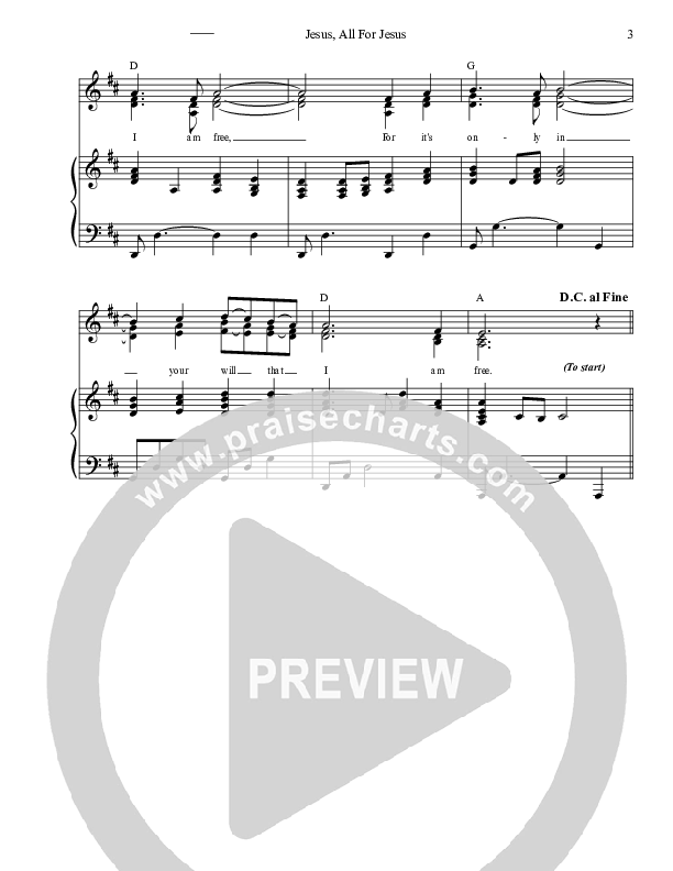 Jesus All For Jesus Piano/Vocal (SAT) (Dennis Prince / Nolene Prince)