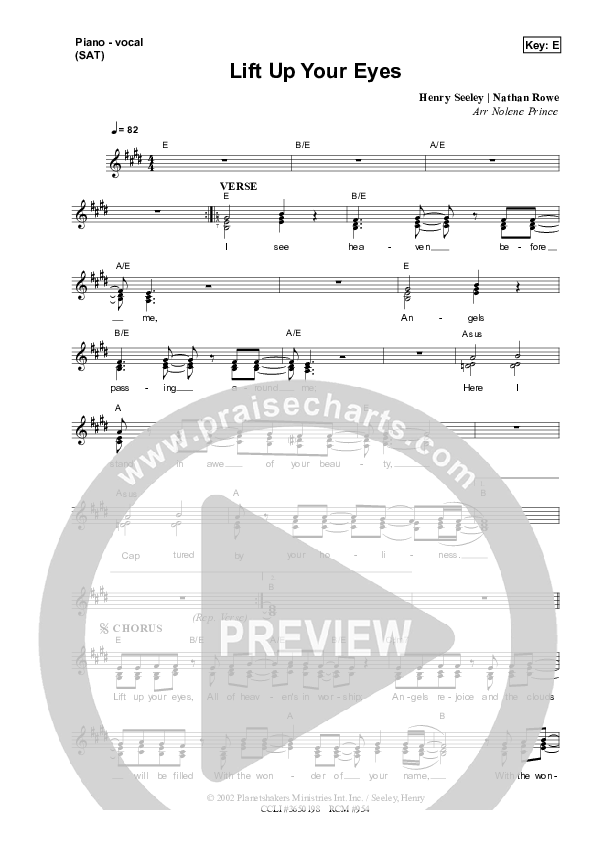 Lift Up Your Eyes Lead & Piano (Dennis Prince / Nolene Prince)