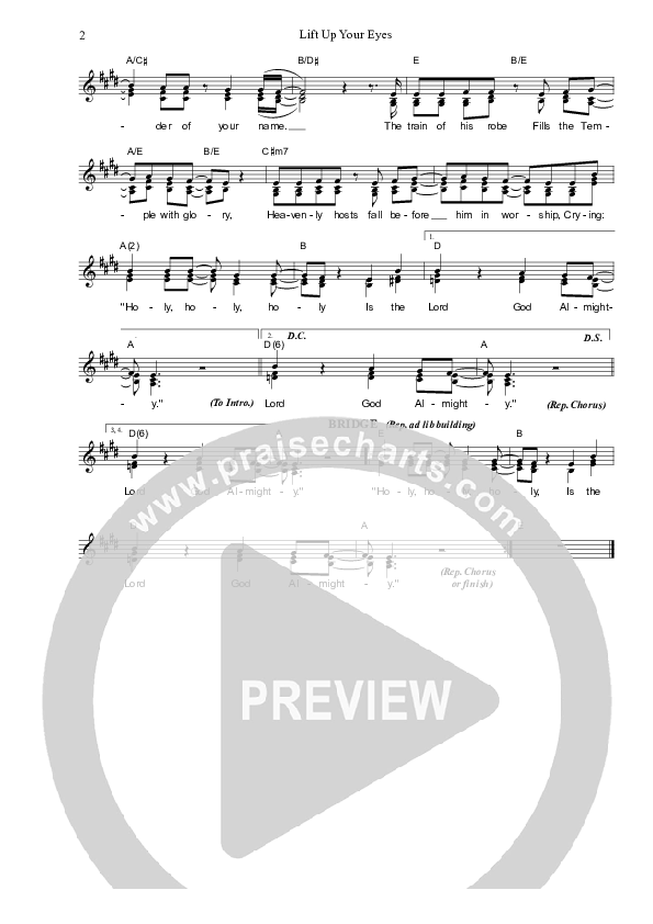 Lift Up Your Eyes Lead & Piano (Dennis Prince / Nolene Prince)