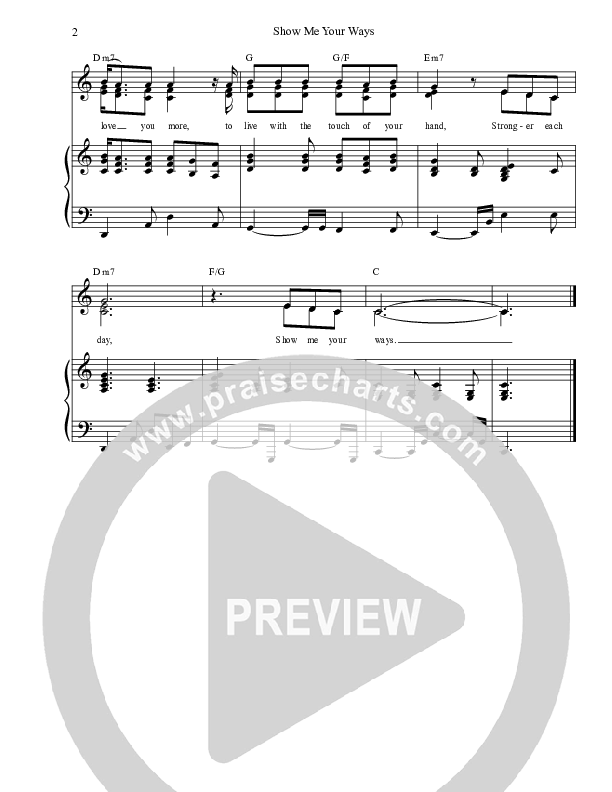 Show Me Your Ways Piano/Vocal (SAT) (Dennis Prince / Nolene Prince)