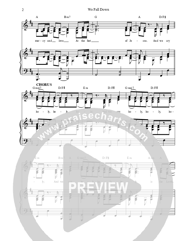 We Fall Down Lead & Piano (Dennis Prince / Nolene Prince)