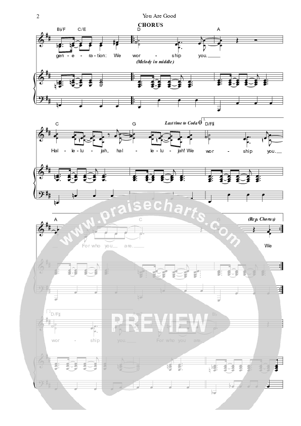 You Are Good Piano/Vocal (SAT) (Dennis Prince / Nolene Prince)