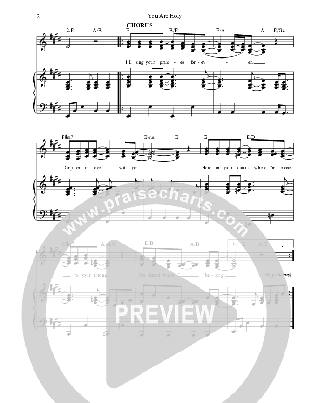 You Are Holy Lead & Piano (Dennis Prince / Nolene Prince)