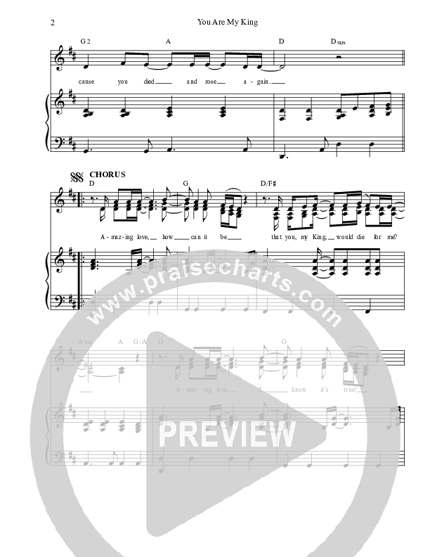 You Are My King (Amazing Love) Piano/Vocal (SAT) (Dennis Prince / Nolene Prince)