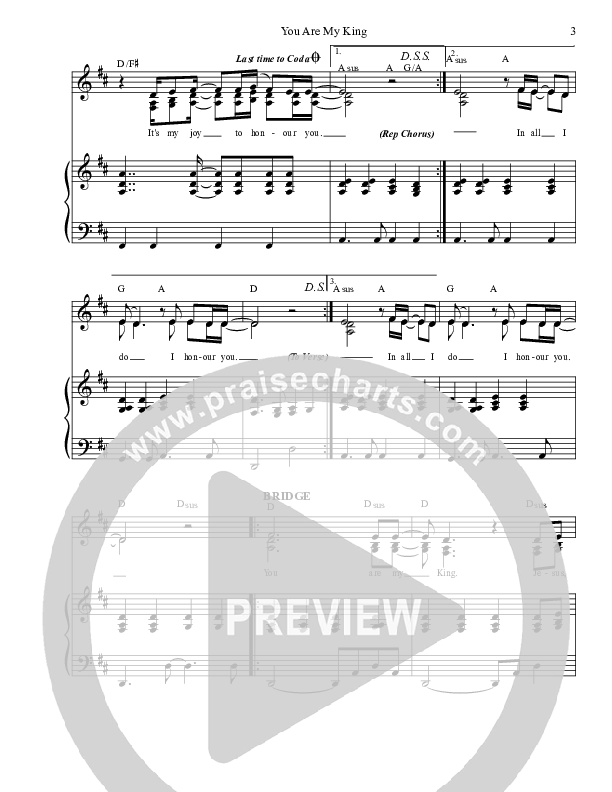 You Are My King (Amazing Love) Piano/Vocal (SAT) (Dennis Prince / Nolene Prince)