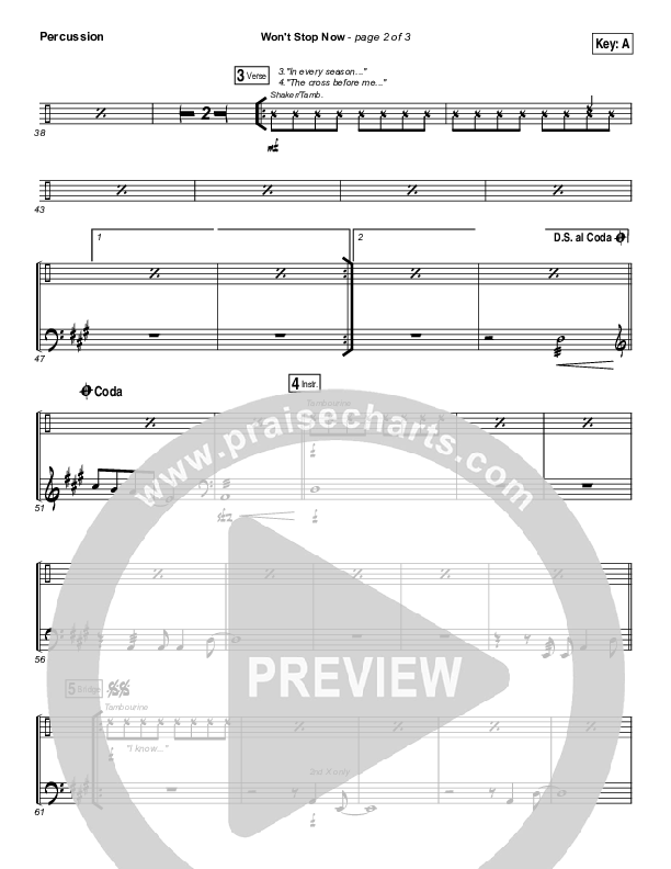 Won't Stop Now Percussion (Elevation Worship)
