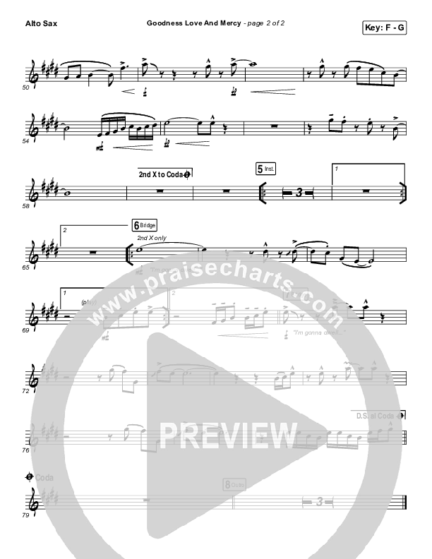 Goodness Love And Mercy Alto Sax (Chris Tomlin)