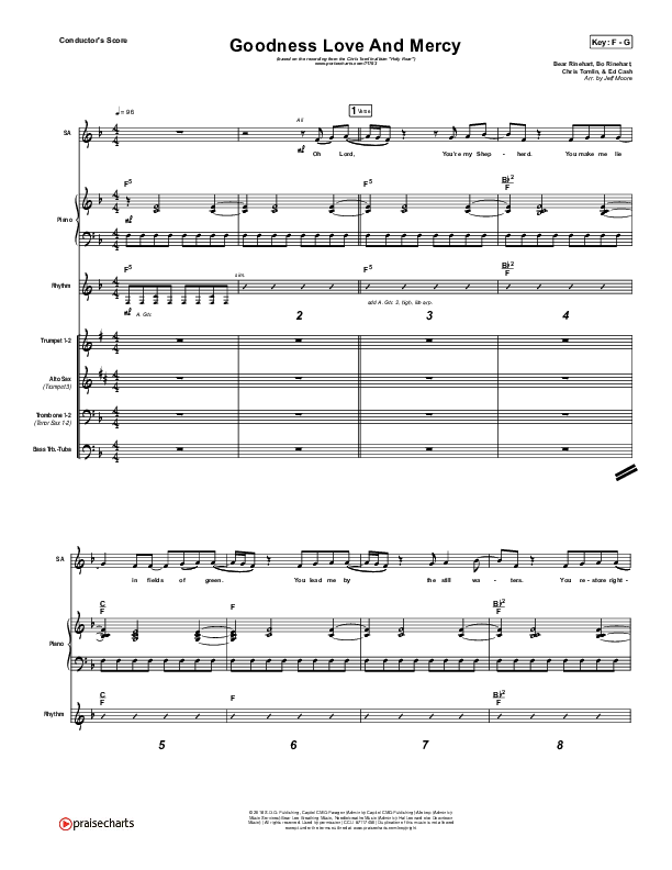 Goodness Love And Mercy Conductor's Score (Chris Tomlin)