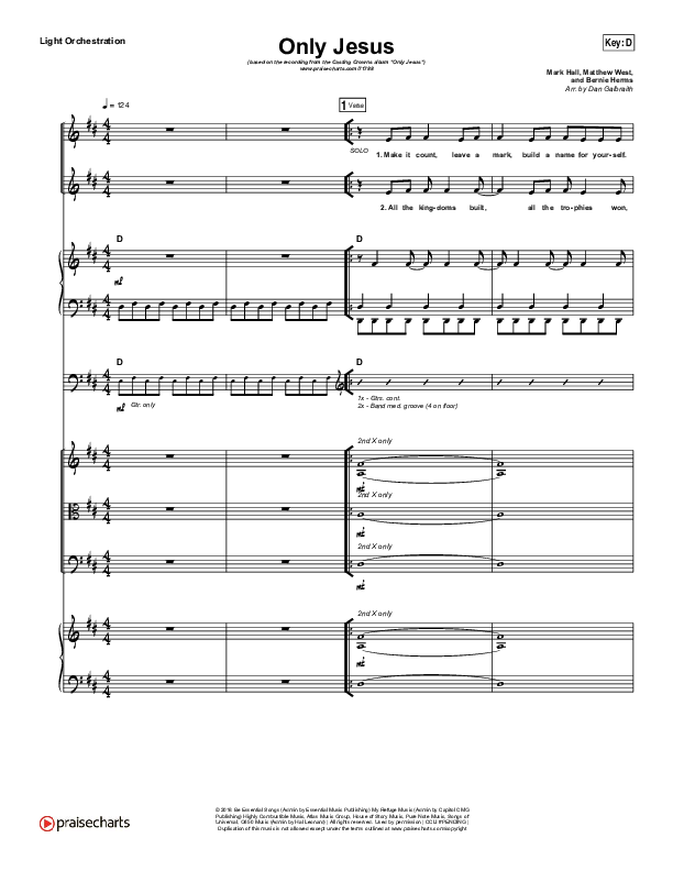 Only Jesus Light Orchestration (Casting Crowns)