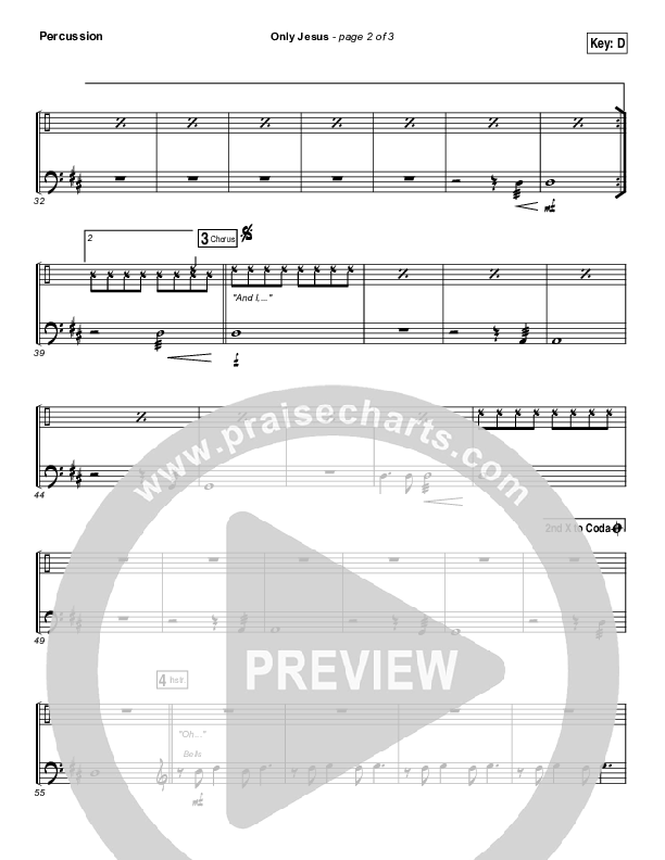 Only Jesus Percussion (Casting Crowns)