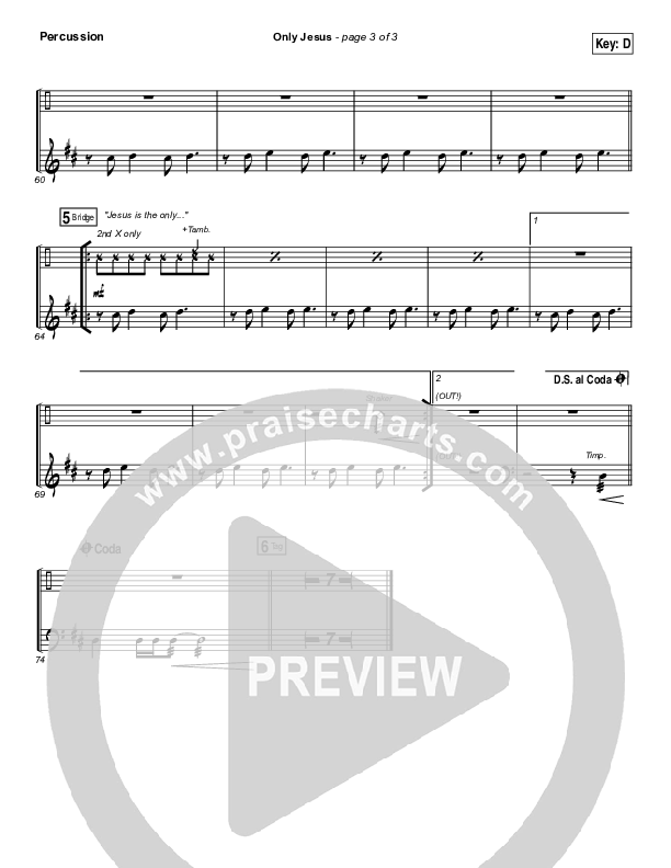 Only Jesus Percussion (Casting Crowns)