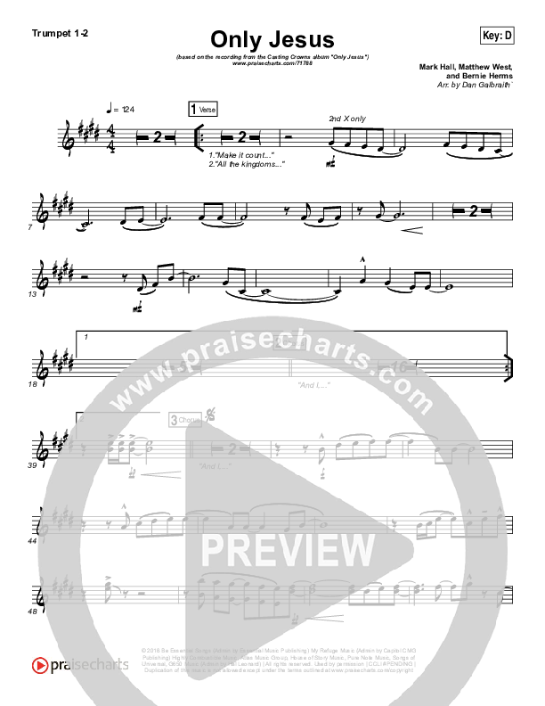 Only Jesus Brass Pack (Casting Crowns)