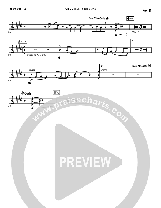 Only Jesus Trumpet 1,2 (Casting Crowns)