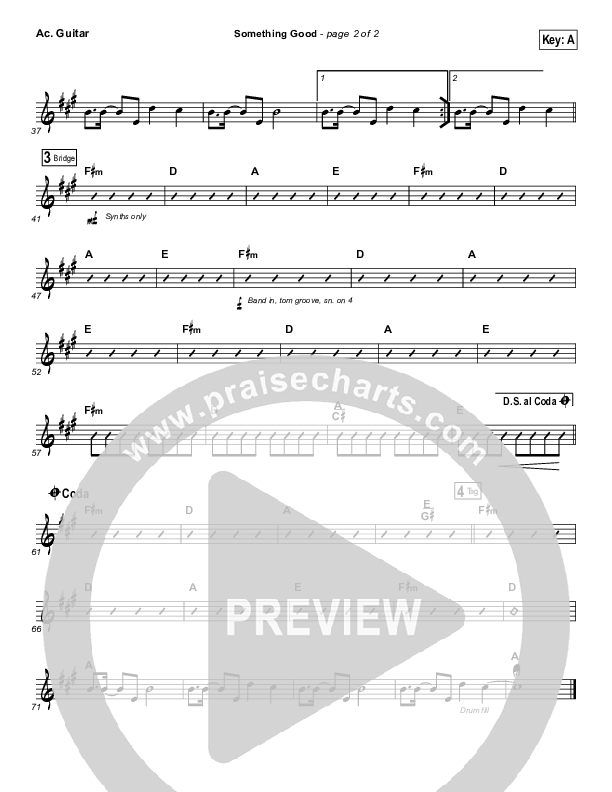 Something Good Acoustic Guitar (Gateway Worship)