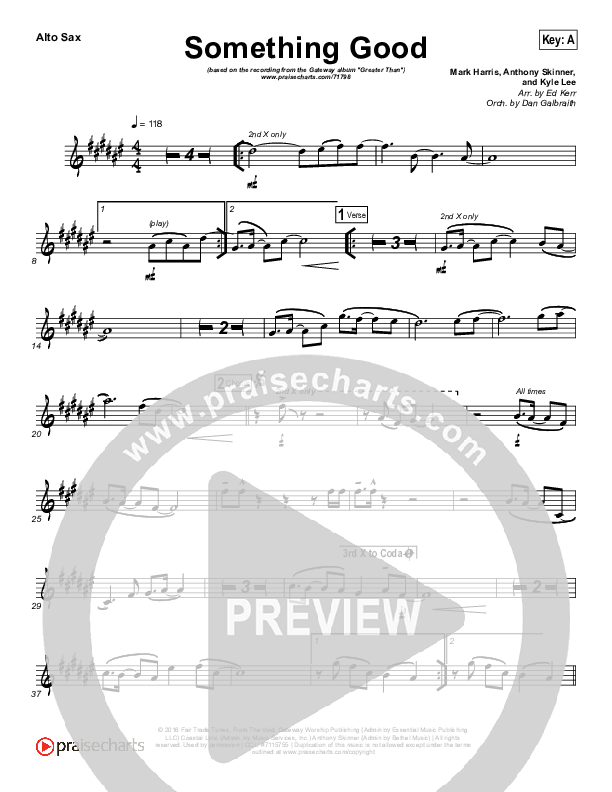 Something Good Alto Sax (Gateway Worship)