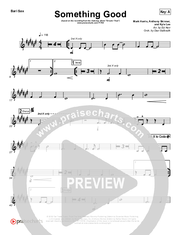 Something Good Bari Sax (Gateway Worship)