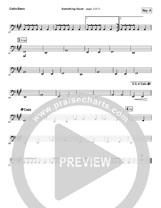 Something Good Cello/Bass (Gateway Worship)