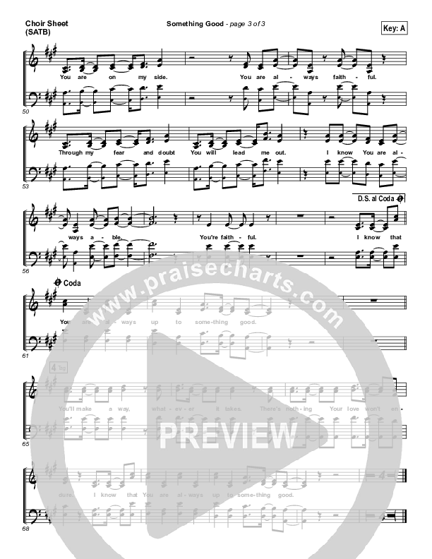 Something Good Choir Vocals (SATB) (Gateway Worship)