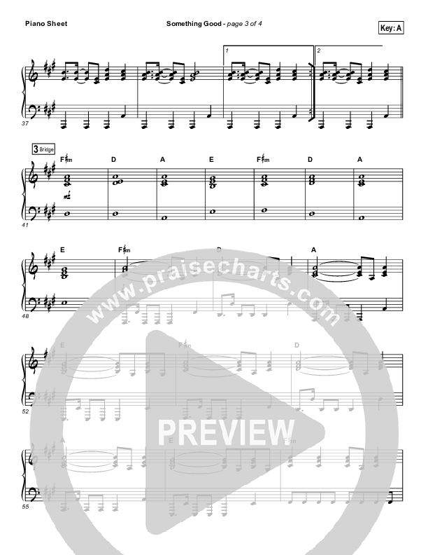 Something Good Piano Sheet (Gateway Worship)