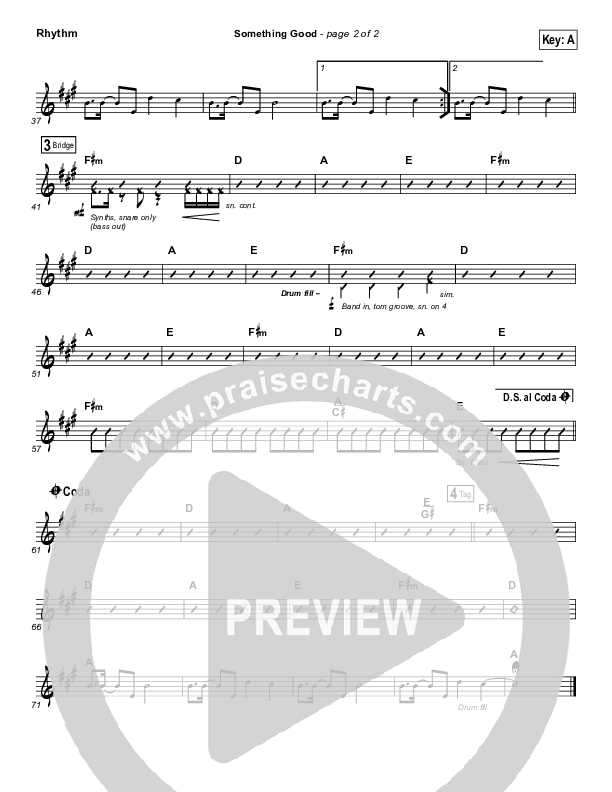 Something Good Rhythm Chart (Gateway Worship)