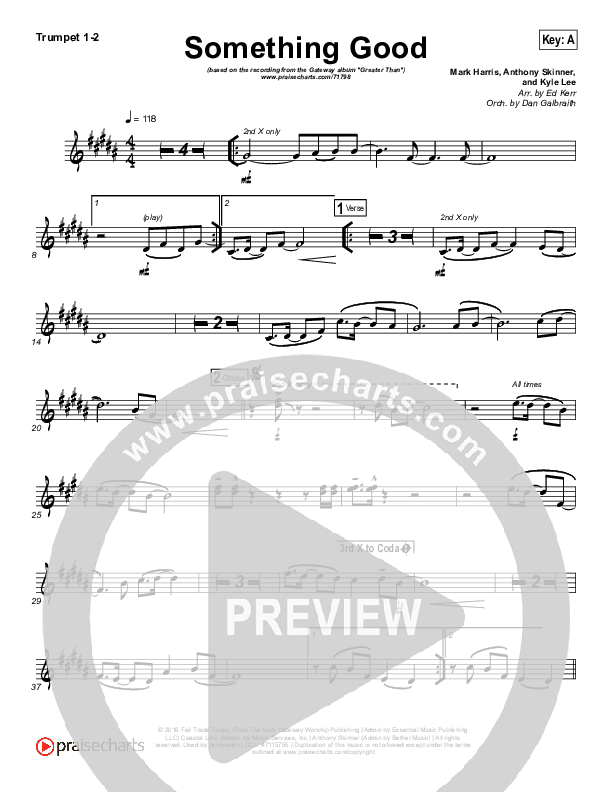 Something Good Trumpet 1,2 (Gateway Worship)
