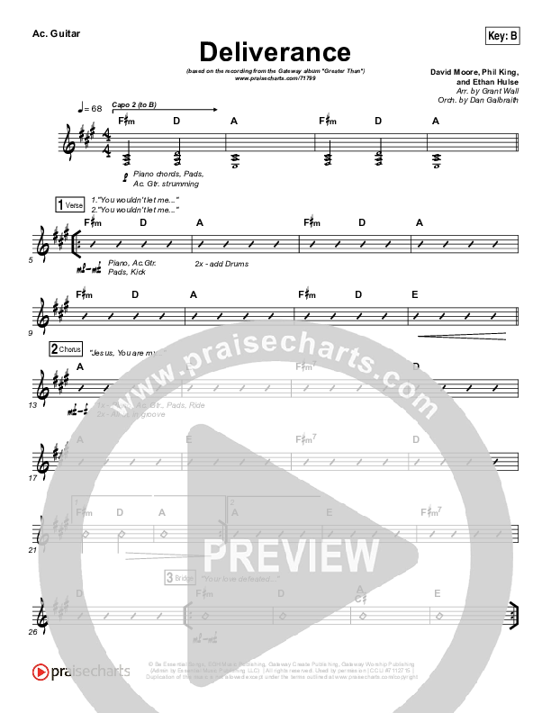 Deliverance Rhythm Chart (GATEWAY)