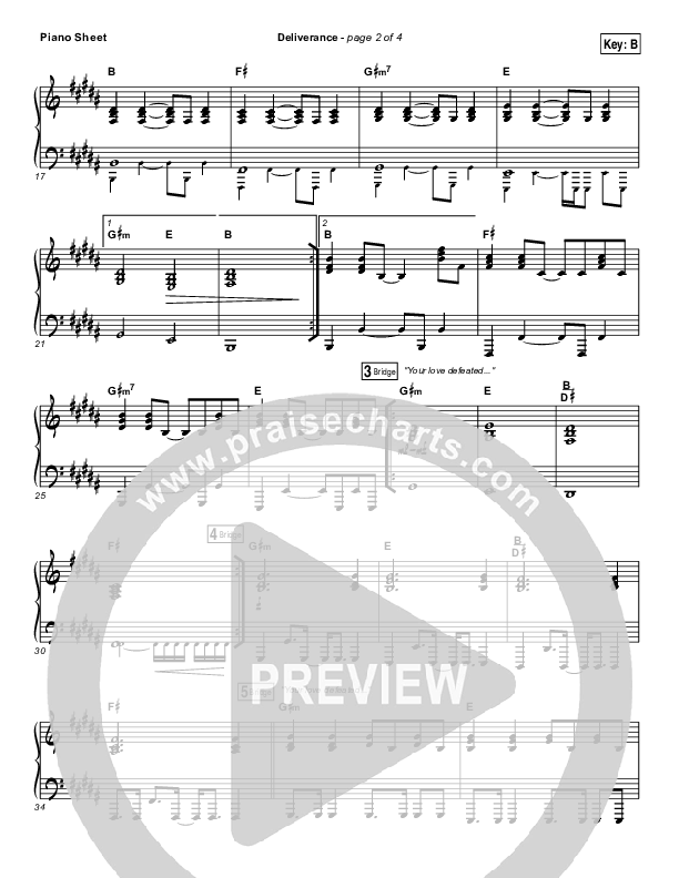Deliverance Piano Sheet (GATEWAY)