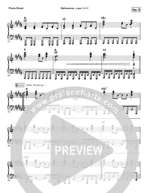 Deliverance Piano Sheet (GATEWAY)