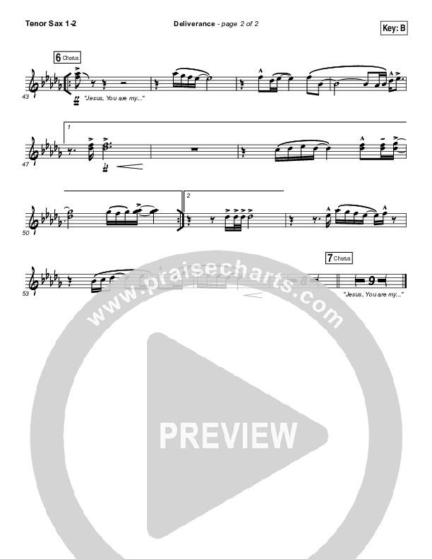 Deliverance Tenor Sax 1/2 (GATEWAY)