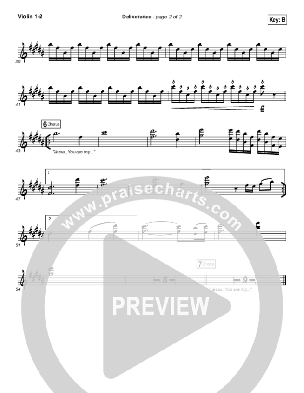 Deliverance Violin Sheet Music PDF (GATEWAY) PraiseCharts