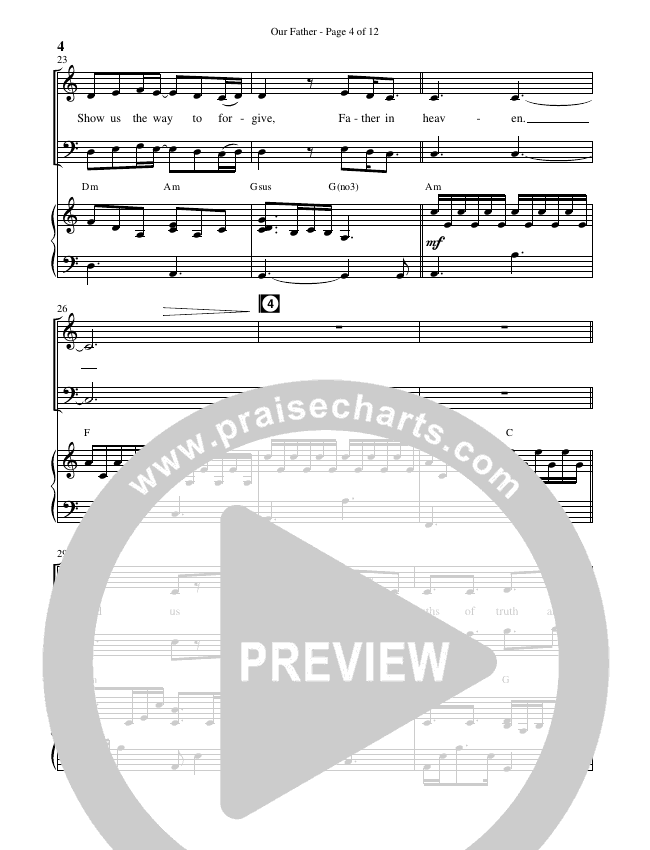 Our Father (Choral) Sheet Music (BrentwoodBenson Choral / Arr. Cliff