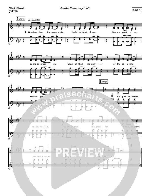 Greater Than Choir Sheet (SATB) (GATEWAY)