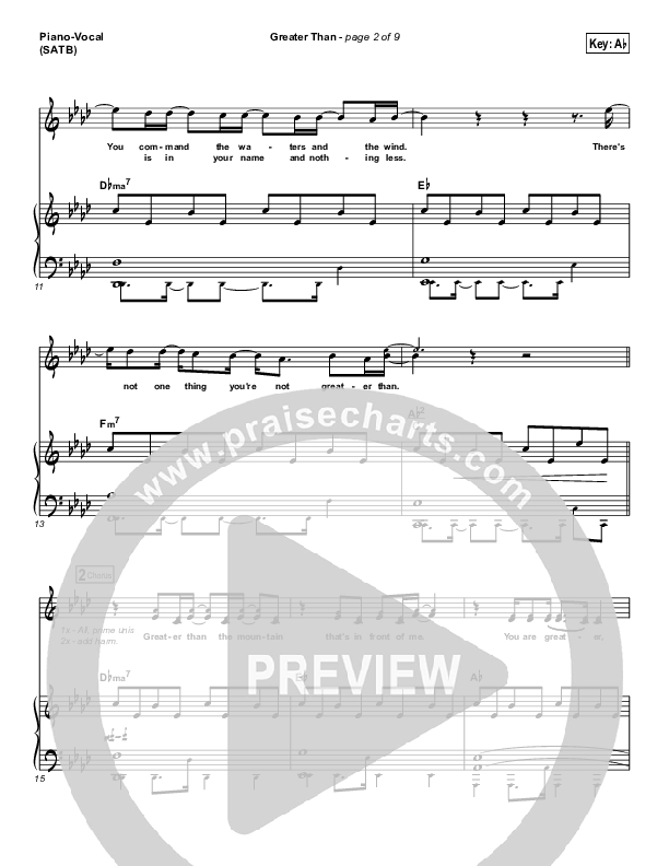 Greater Than Piano/Vocal (SATB) (GATEWAY)