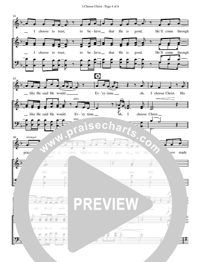 I Choose Christ Choral Choir Sheet Satb Brentwood Benson Choral Praisecharts I will choose christ, i will choose love, i choose to serve. praisecharts
