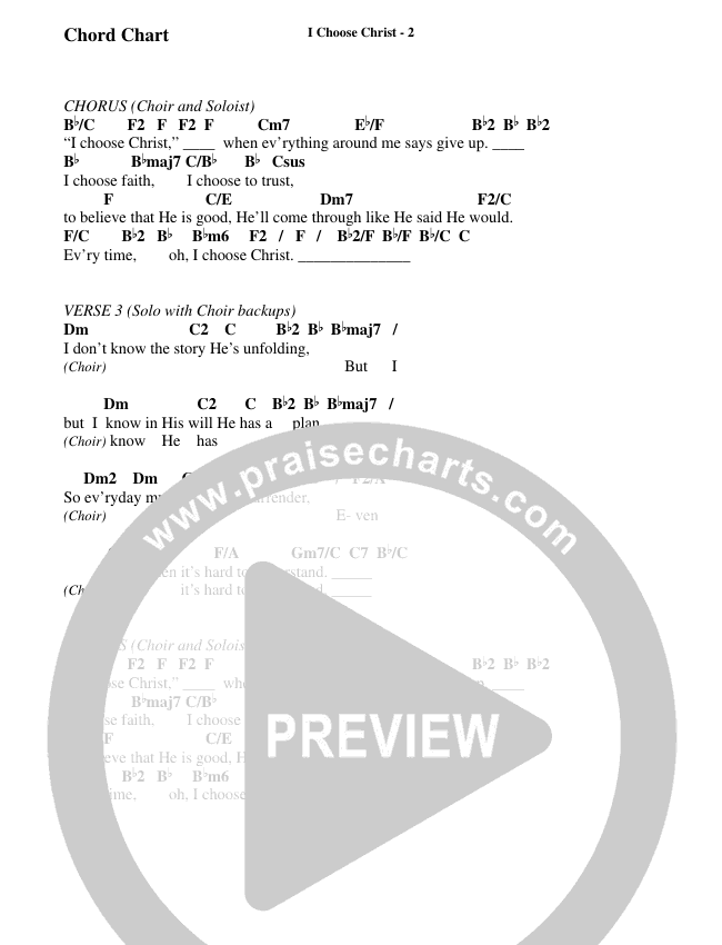 I Choose Christ Choral Chords Brentwood Benson Choral Praisecharts Aprenda a tocar essa música usando as cifras, tablaturas e versão simplificada com o cifras. praisecharts