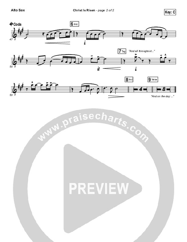 Christ Is Risen Alto Sax (Mack Brock)