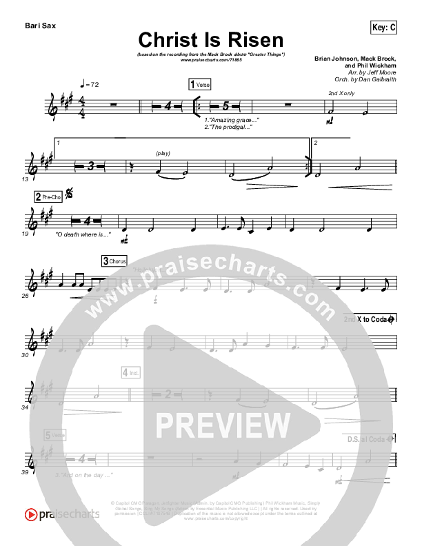 Christ Is Risen Bari Sax (Mack Brock)