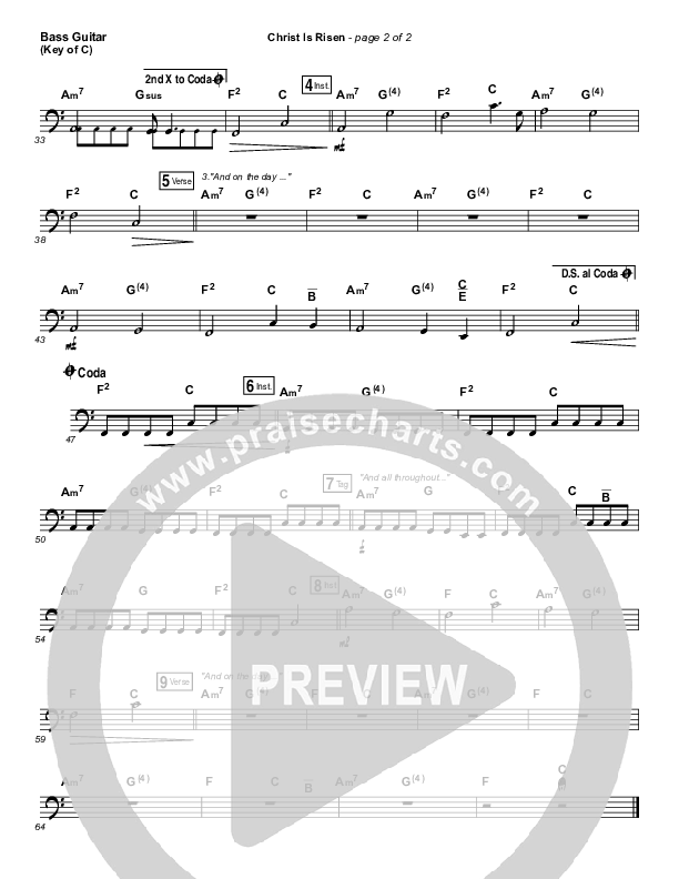 Christ Is Risen Bass Guitar (Mack Brock)