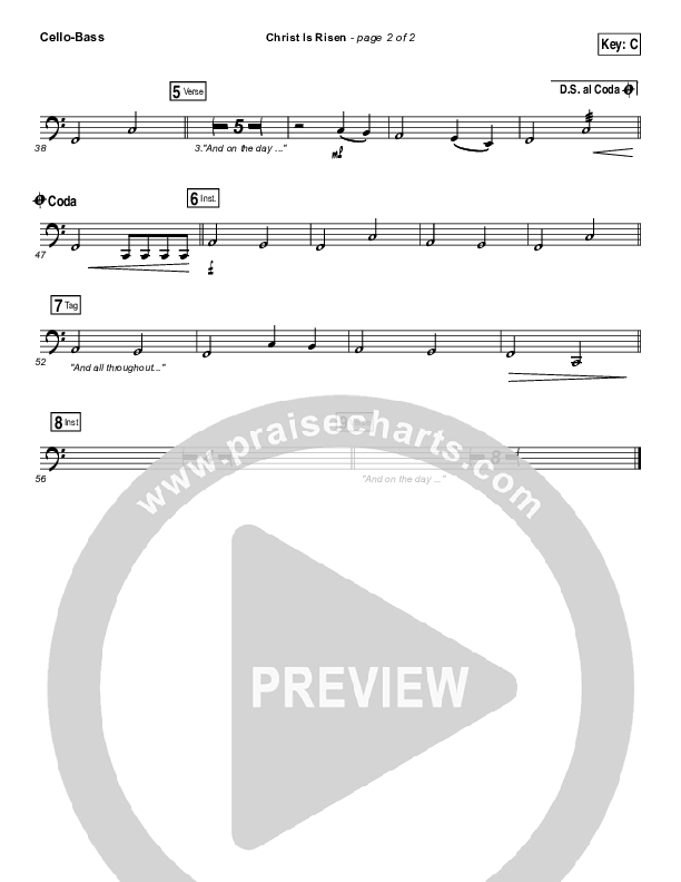 Christ Is Risen Cello/Bass (Mack Brock)