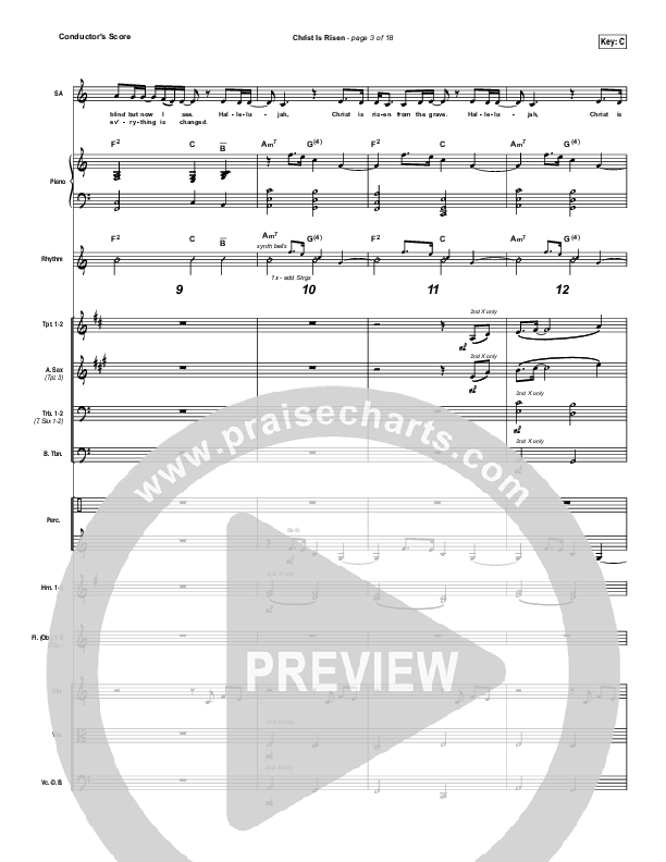 Christ Is Risen Conductor's Score (Mack Brock)
