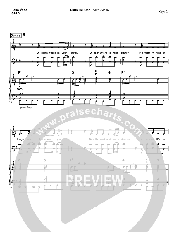 Christ Is Risen Piano/Vocal & Lead (Mack Brock)