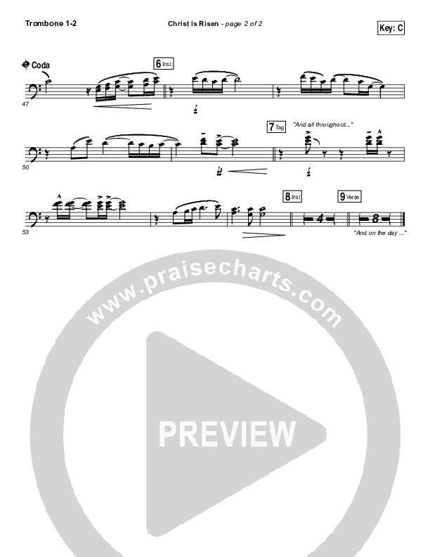 Christ Is Risen Trombone 1/2 (Mack Brock)