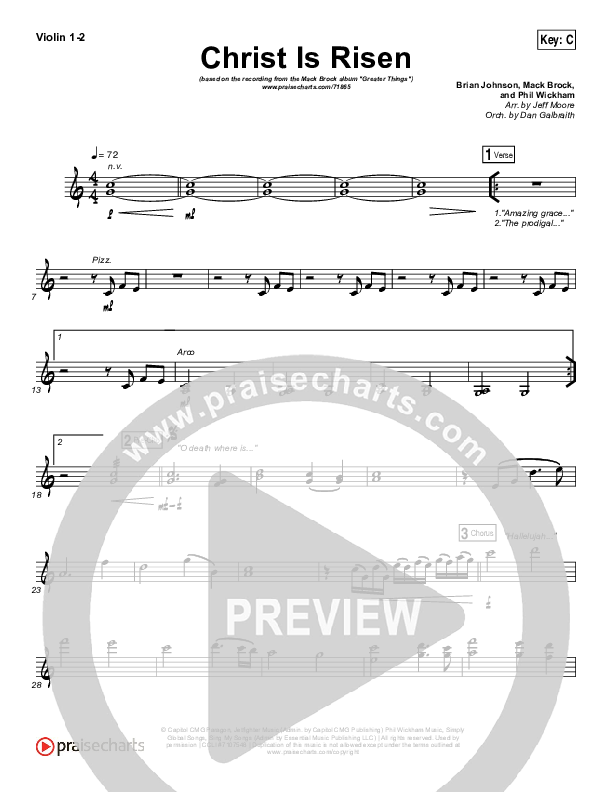 Christ Is Risen Violin 1/2 (Mack Brock)