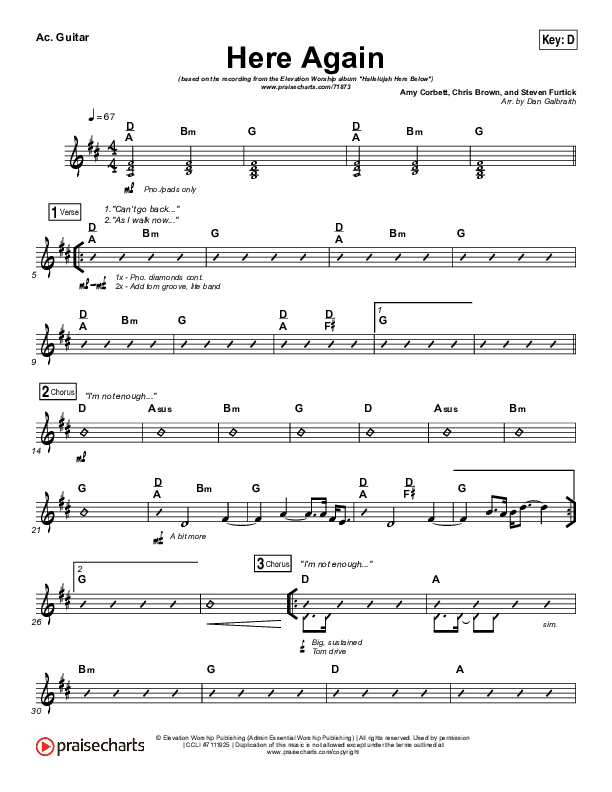 Here Again Acoustic Guitar (Elevation Worship)