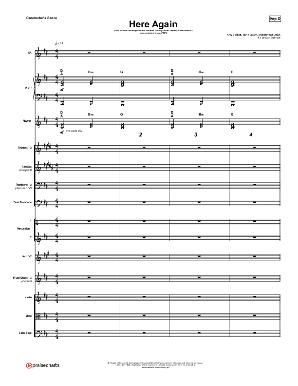 Here Again Conductor's Score (Elevation Worship)