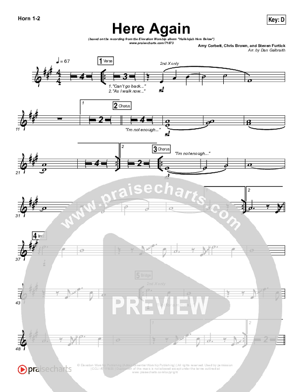 Here Again Brass Pack (Elevation Worship)