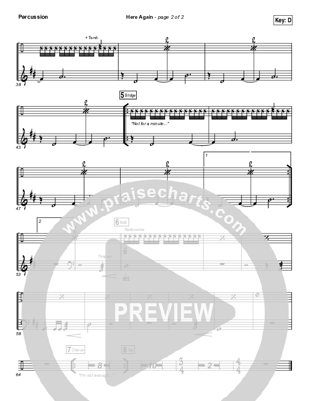 Here Again Percussion (Elevation Worship)