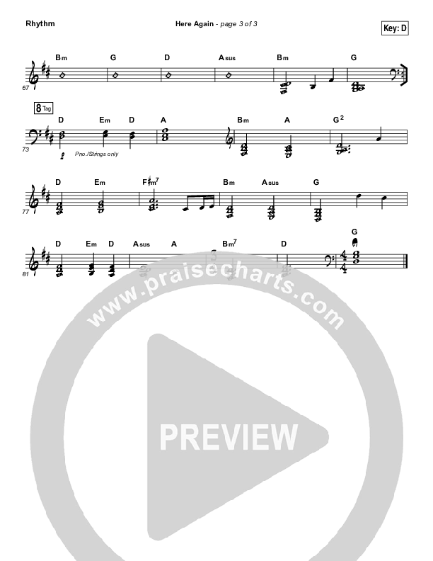 Here Again Rhythm Chart (Elevation Worship)
